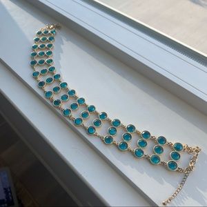 Faux emerald necklace